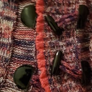 Little Lass Pink knit clasped short sleeve Sweater